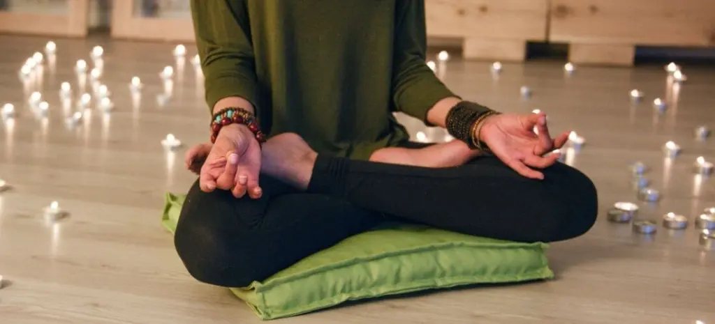 meditation cushions shop woman on top fo green meditation pillow